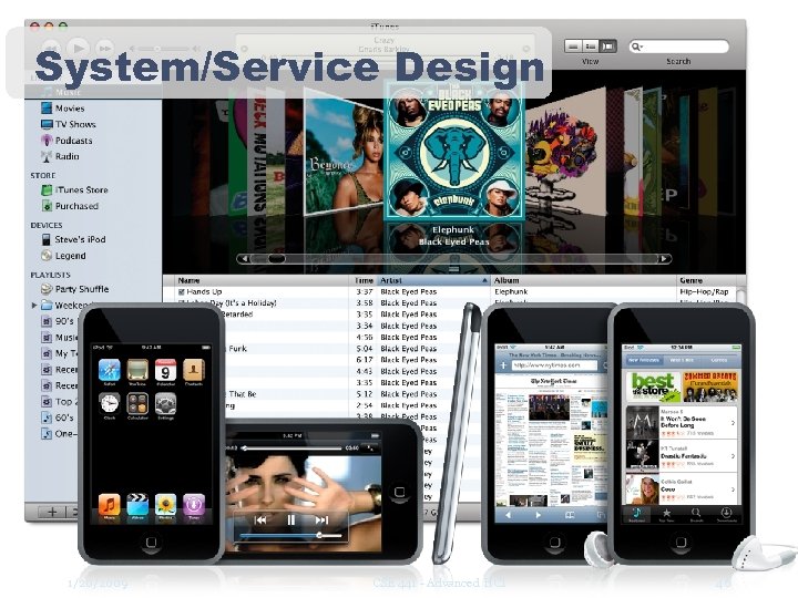System/Service Design 1/20/2009 CSE 441 - Advanced HCI 46 