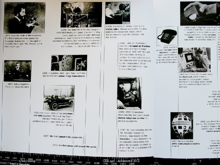 1/20/2009 CSE 441 - Advanced HCI 7 