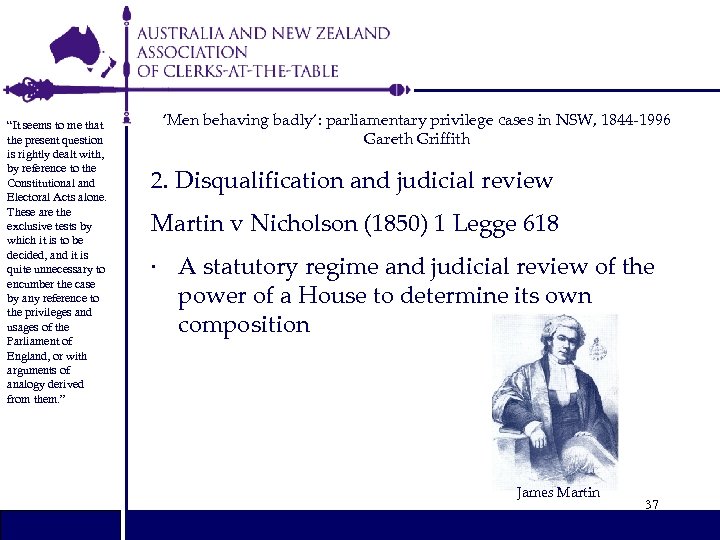 “It seems to me that the present question is rightly dealt with, by reference