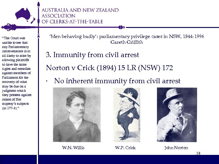 “The Court was unable to see that any Parliamentary inconvenience is at all likely