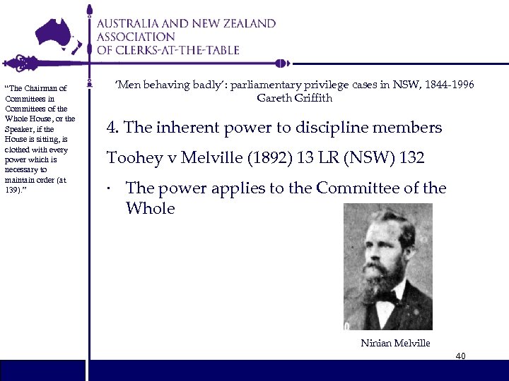 “The Chairman of Committees in Committees of the Whole House, or the Speaker, if