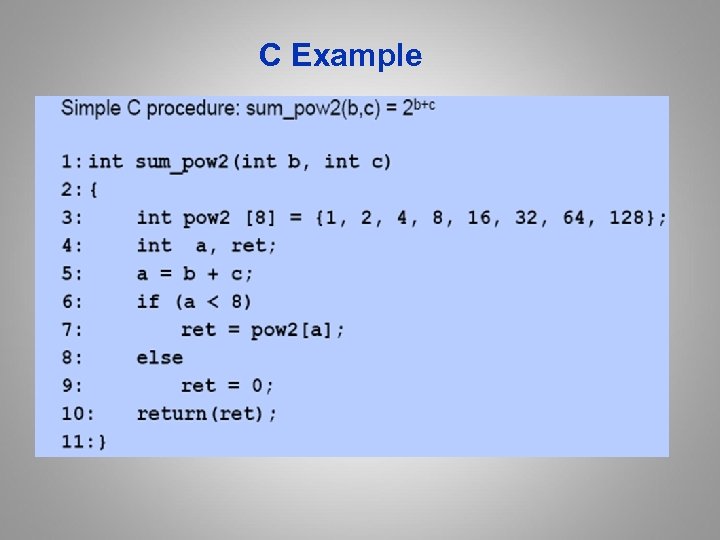 C Example 