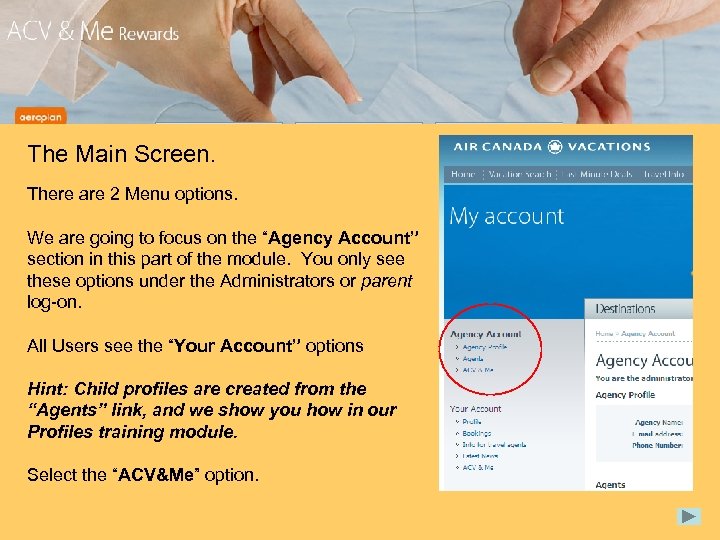 The Main Screen. There are 2 Menu options. We are going to focus on