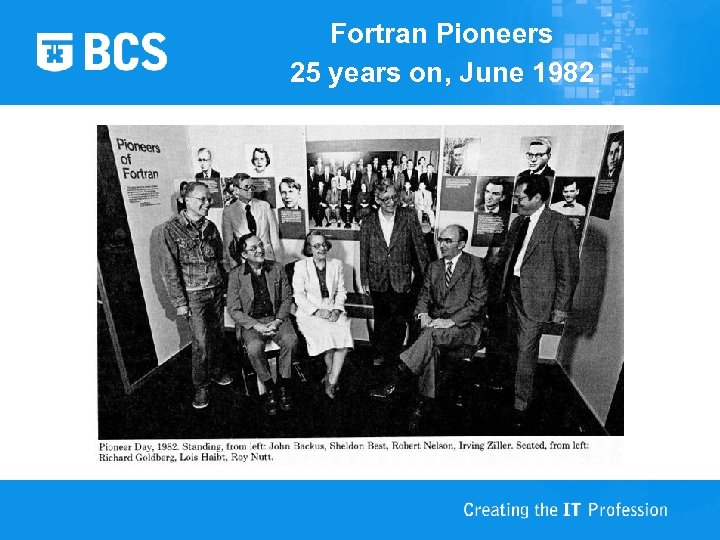 Fortran Pioneers 25 years on, June 1982 