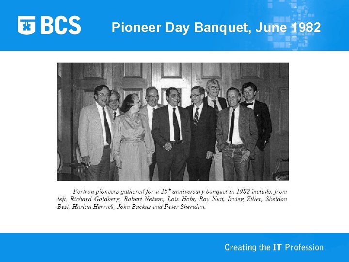 Pioneer Day Banquet, June 1982 