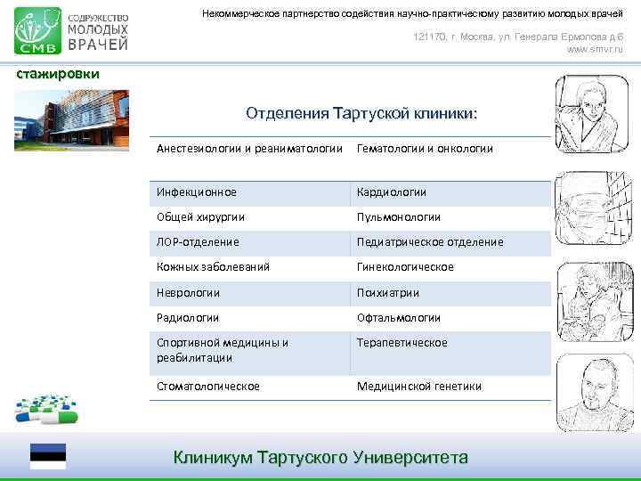 Некоммерческое партнерство содействия научно-практическому развитию молодых врачей 121170, г. Москва, ул. Генерала Ермолова д.