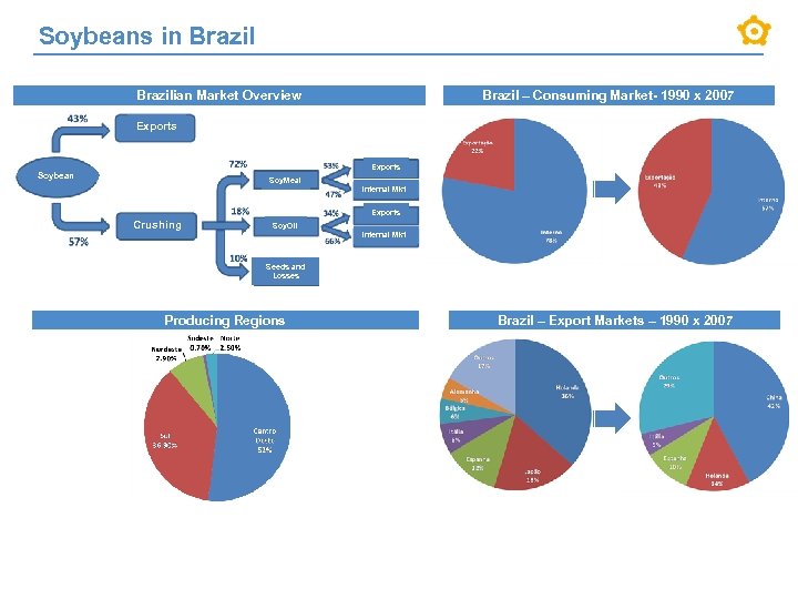 Soybeans in Brazilian Market Overview Brazil – Consuming Market- 1990 x 2007 Exports Soybean