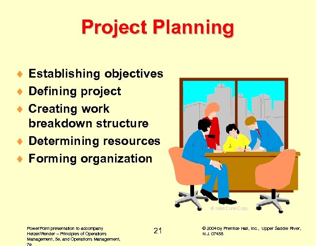 Project Planning ¨ Establishing objectives ¨ Defining project ¨ Creating work breakdown structure ¨