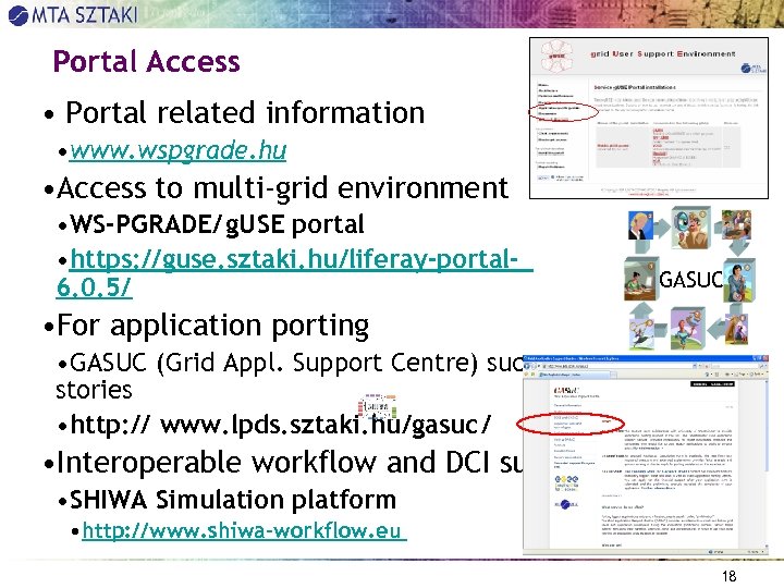Portal Access • Portal related information • www. wspgrade. hu • Access to multi-grid