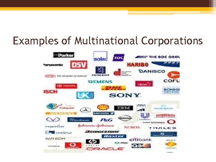 Examples of Multinational Corporations 