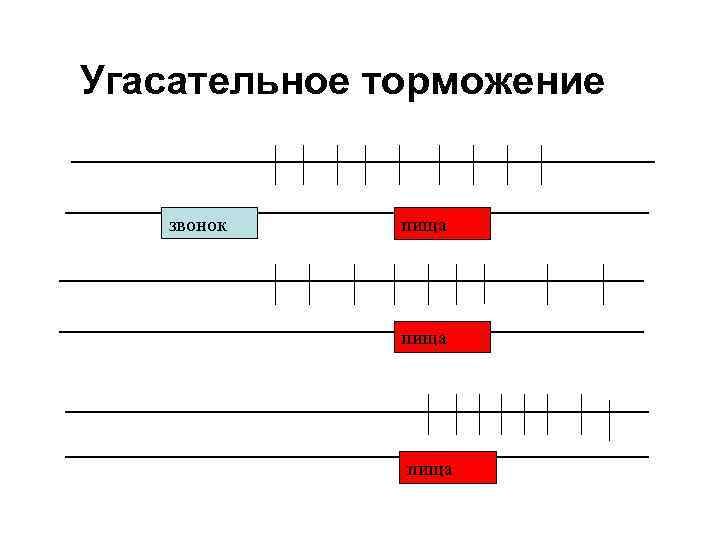 Угасательное торможение звонок пища 