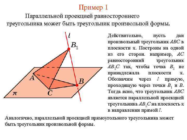 Изображение плоских фигур в параллельной проекции