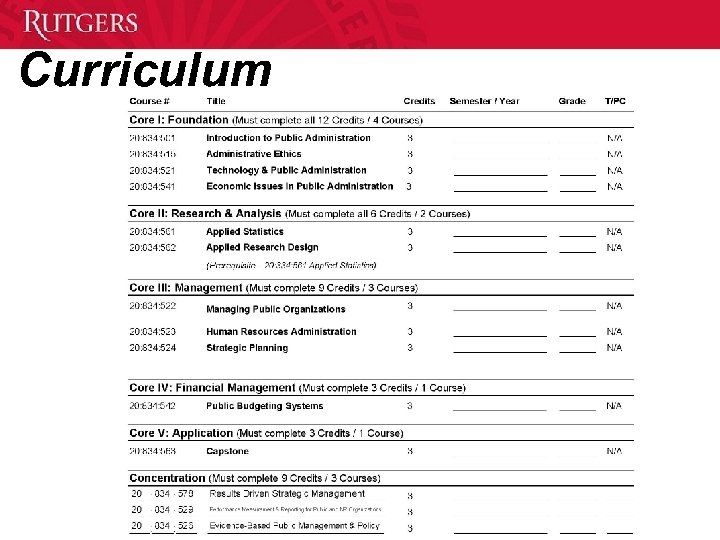 Curriculum 