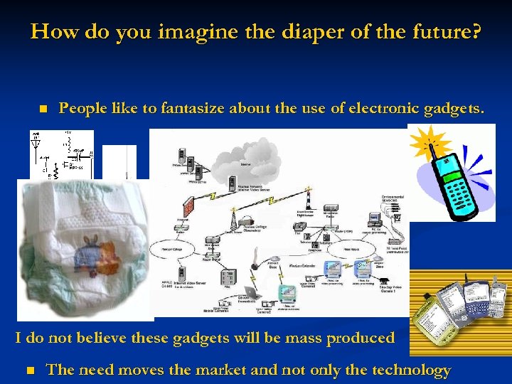 How do you imagine the diaper of the future? n People like to fantasize