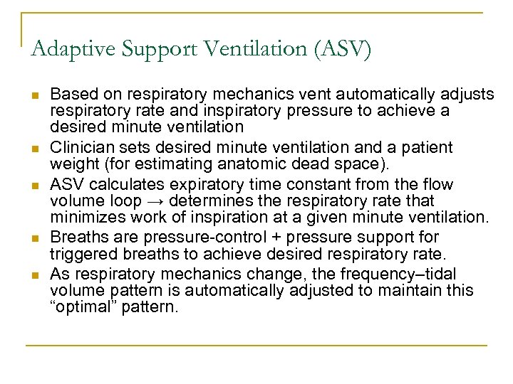 Modes of Mechanical Ventilation Fellow s conference December 7