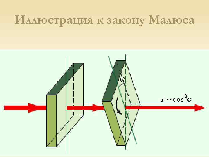 Иллюстрация к закону Малюса 