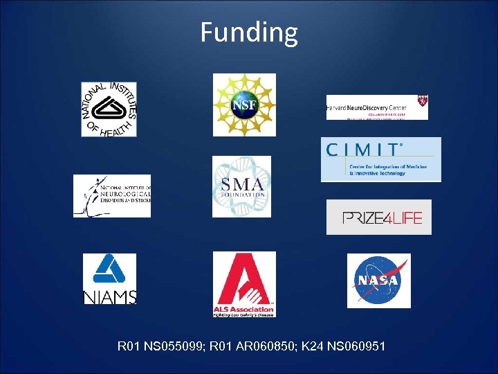 Funding R 01 NS 055099; R 01 AR 060850; K 24 NS 060951 