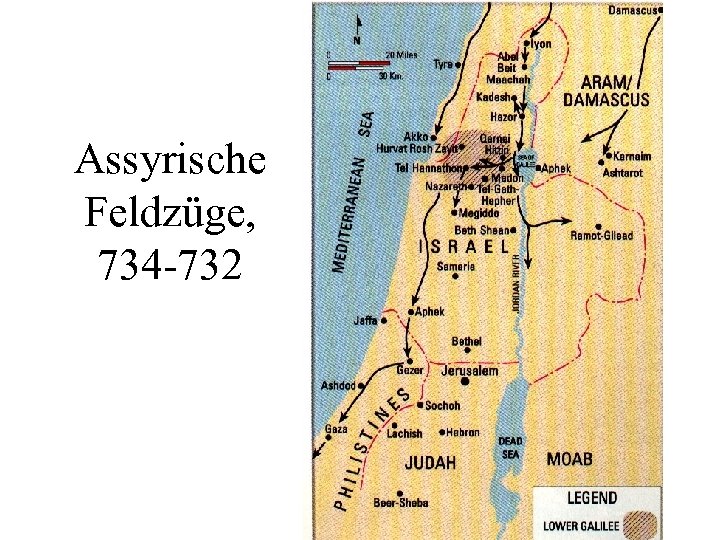 Assyrische Feldzüge, 734 -732 