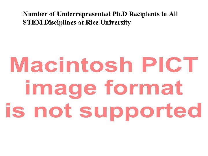 Number of Underrepresented Ph. D Recipients in All STEM Disciplines at Rice University 