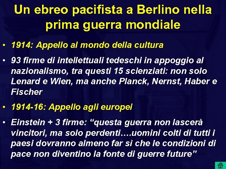 Un ebreo pacifista a Berlino nella prima guerra mondiale • 1914: Appello al mondo