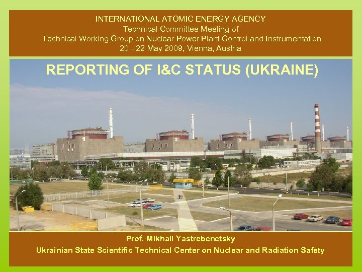 INTERNATIONAL ATOMIC ENERGY AGENCY Technical Committee Meeting of Technical Working Group on Nuclear Power