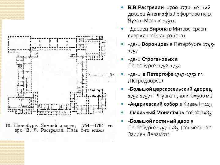  В. В. Растрелли -1700 -1771 -летний дворец Аненгоф в Лефортово на р. Яуза