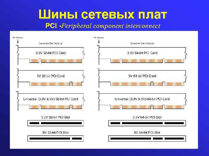 Шины сетевых плат PCI -Peripheral component interconnect - 