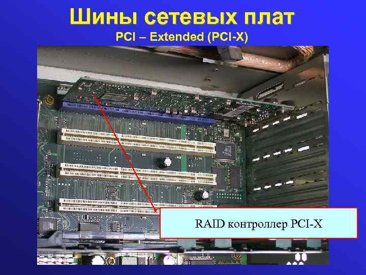 Шины сетевых плат PCI – Extended (PCI-X) RAID контроллер PCI-X 