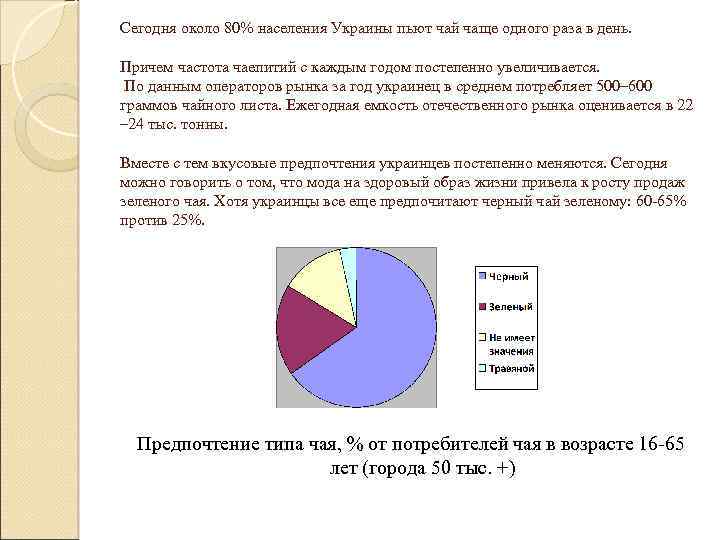 Сегодня около 80% населения Украины пьют чай чаще одного раза в день. Причем частота