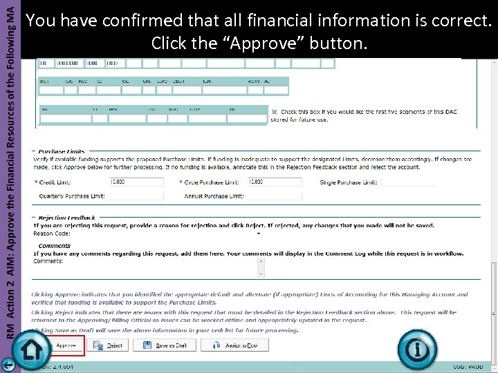 RM Action 2 AIM: Approve the Financial Resources of the Following MA You have