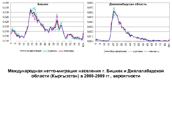 Международная нетто-миграция населения г. Бишкек и Джелалабадской области (Кыргызстан) в 2008 -2009 гг. ,