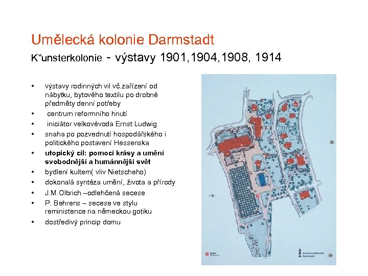 Umělecká kolonie Darmstadt K“unsterkolonie - výstavy 1901, 1904, 1908, 1914 • • • výstavy