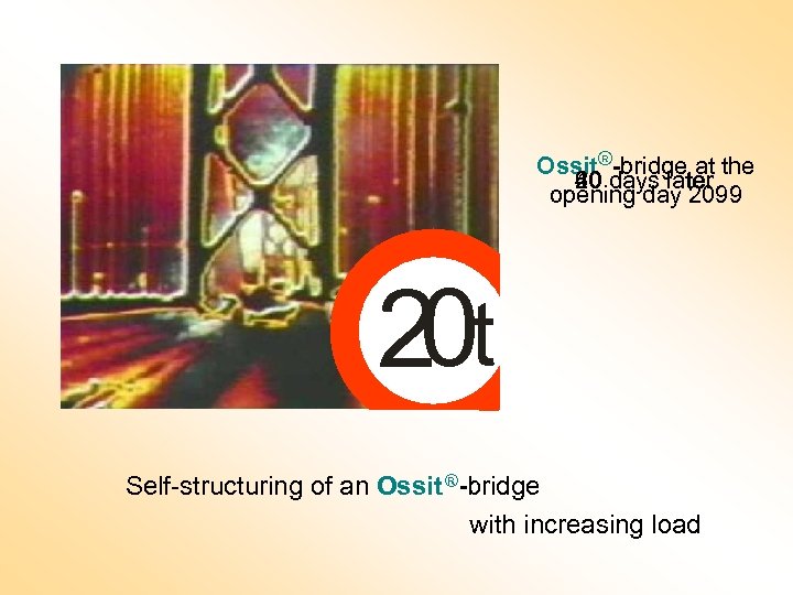 Ossit ®-bridge at the 40 days later 20 60 opening day 2099 2 0,