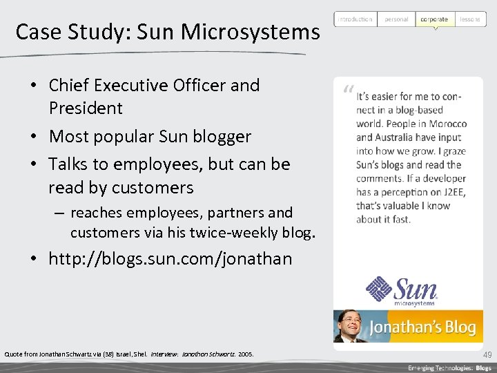 Case Study: Sun Microsystems • Chief Executive Officer and President • Most popular Sun