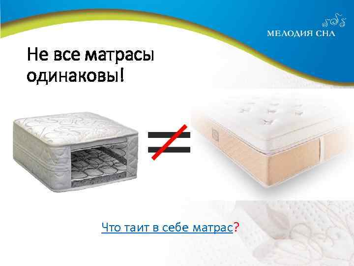 Не все матрасы одинаковы! Что таит в себе матрас? 