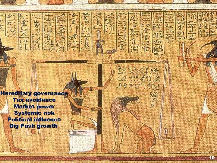 Worthy of Eternal Life Hereditary governance Tax avoidance Market power Systemic risk Political influence