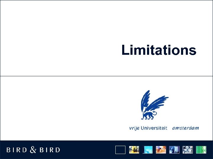 Limitations 