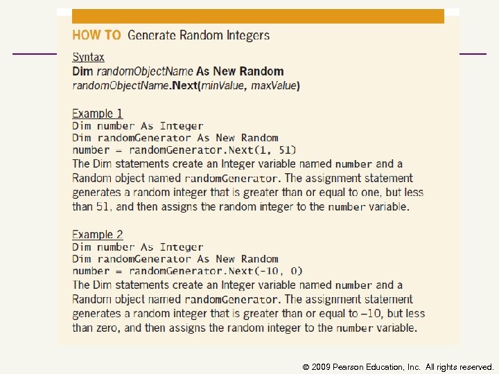  2009 Pearson Education, Inc. All rights reserved. 