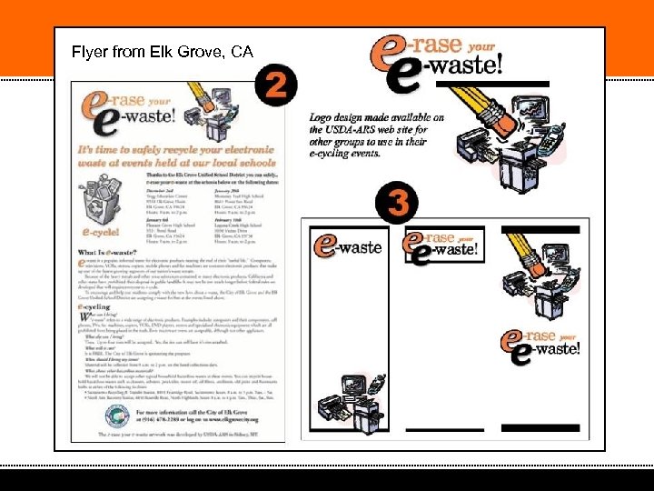 Flyer from Elk Grove, CA 