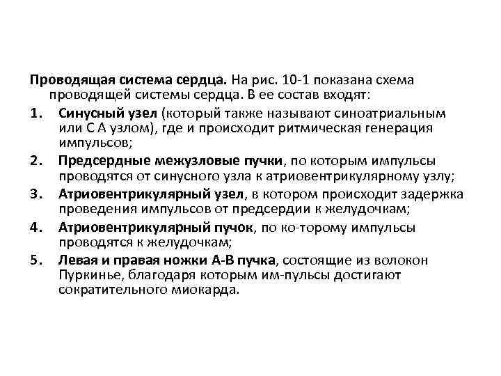 Проводящая система сердца. На рис. 10 1 показана схема проводящей системы сердца. В ее