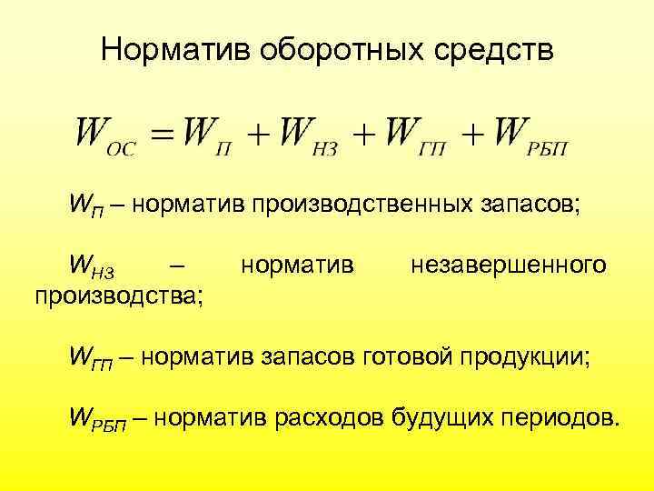 Определить норматив оборотных средств