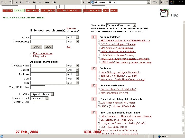 27 Feb. , 2004 ICDL 2004 