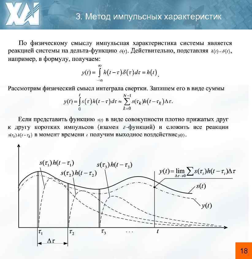 3. Метод импульсных характеристик 18 