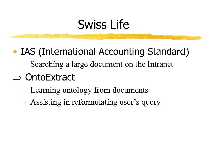 Swiss Life • IAS (International Accounting Standard) - Searching a large document on the