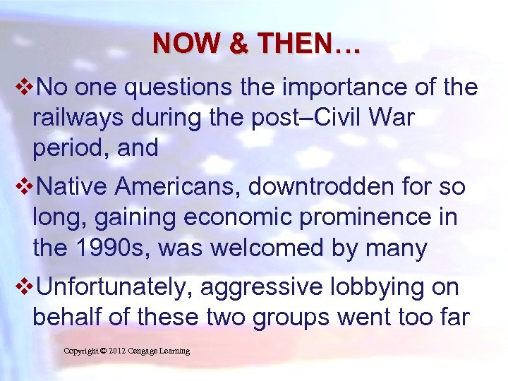 NOW & THEN… v. No one questions the importance of the railways during the