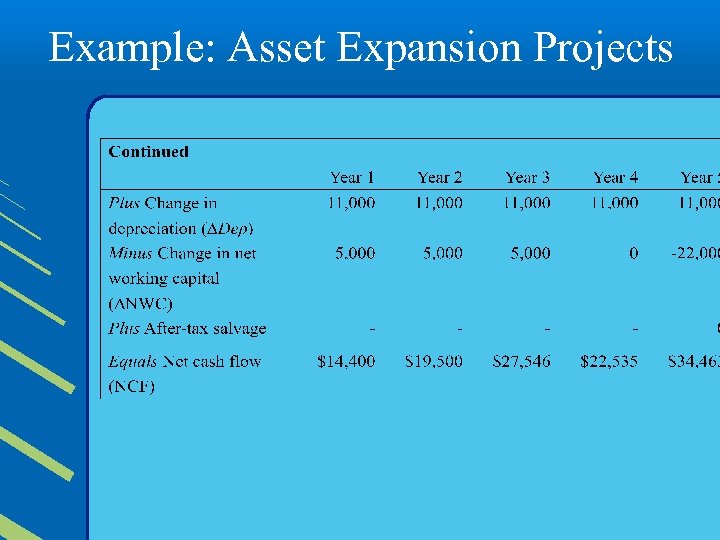 Example: Asset Expansion Projects 