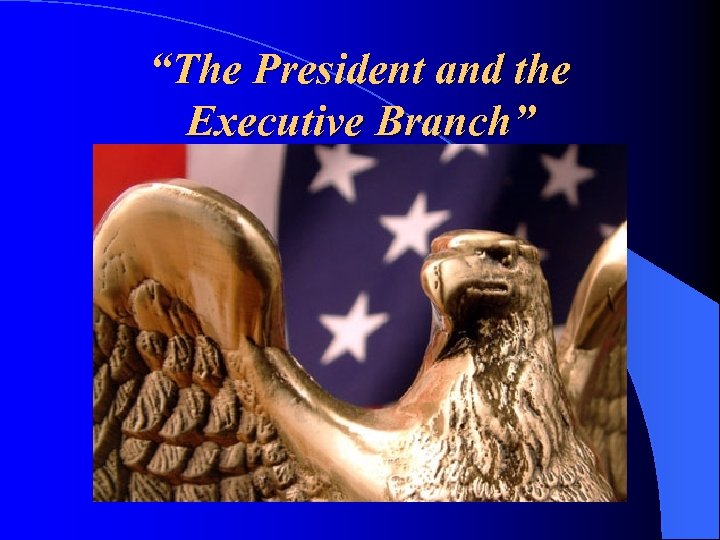 “The President and the Executive Branch” 