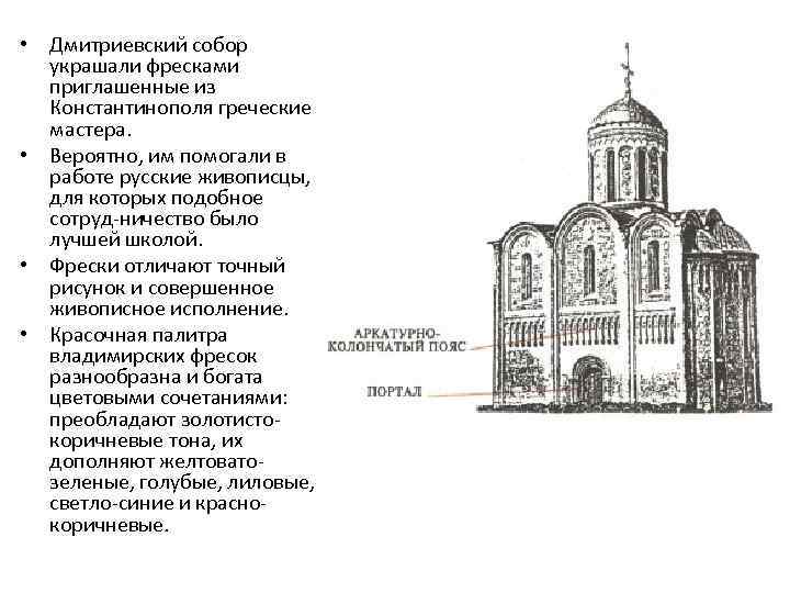 Дмитриевский собор во владимире рисунок