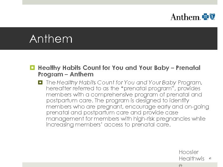 Anthem Healthy Habits Count for You and Your Baby – Prenatal Program – Anthem