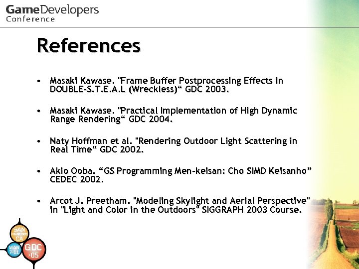 References • Masaki Kawase. 